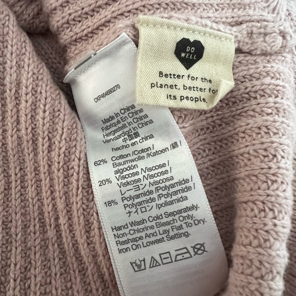 Madewell Pink Ribbed Sweater Top Size Large - Picture 6 of 7